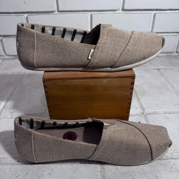 New Tom’s Women’s Alpargata Natural Undyed Heritage Canvas Slip Ons Size 8 - Picture 4 of 11